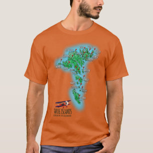 T-shirt Carte du Royaume de Danemark des Îles Féroé