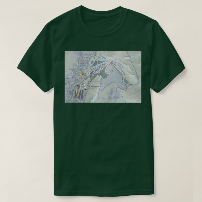 T-shirt Carte du sentier du Beech Mountain Resort (Design devant)