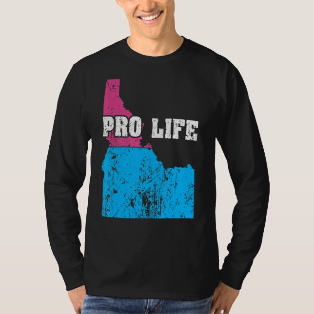 T-shirt Carte du territoire Nous État Idaho Abortion Drape (Devant)