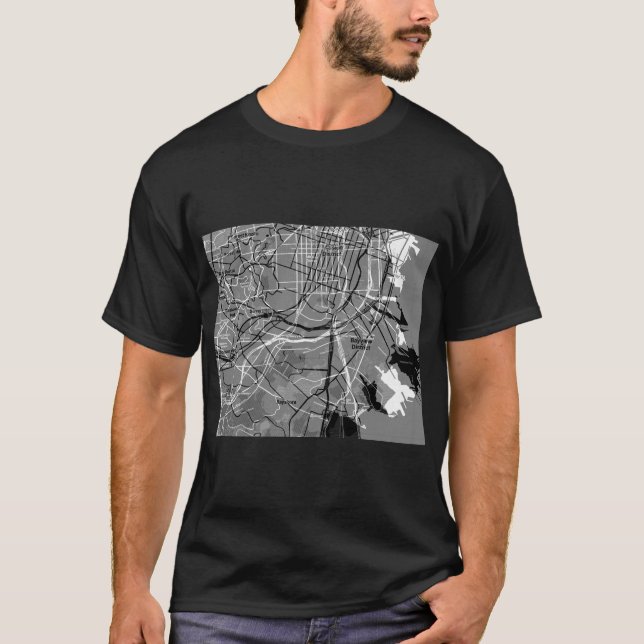 T-shirt Carte du toner de San Francisco (Devant)