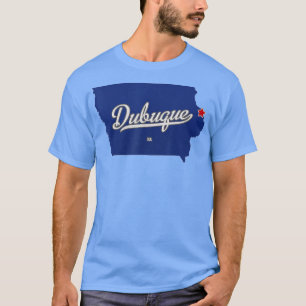 T-shirt Carte Dubuque Iowa IA