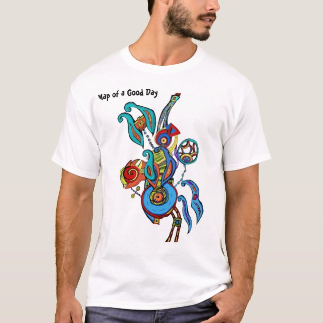 T-shirt Carte d'un beau jour (Devant)