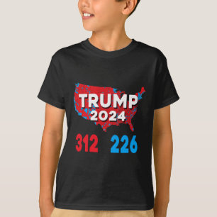 T-shirt Carte électorale 2024 Trump 312 Élections rouges 2