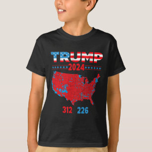 T-shirt Carte électorale 2024 Trump 312 Red 2024 Election 