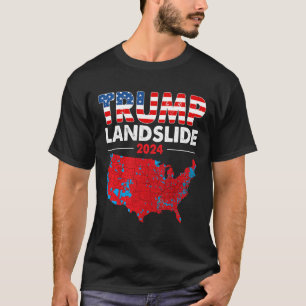 T-shirt Carte électorale 2024 Trump Défilé Élections rouge