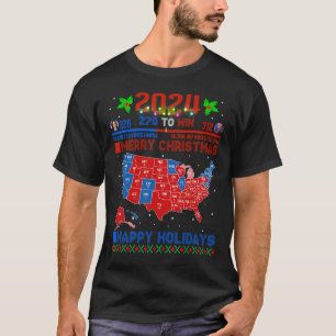 T-shirt Carte électorale de 2024 Joyeux glissement de terr