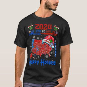 T-shirt Carte électorale de 2024 Joyeux glissement de terr