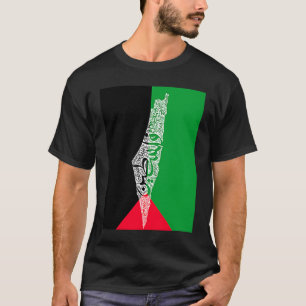 T-shirt carte et drapeau de la palestine