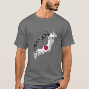 T-shirt Carte et drapeau du Japon