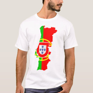 T-shirt Carte et drapeau du Portugal