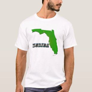 T-shirt Carte et texte de l'État de Floride