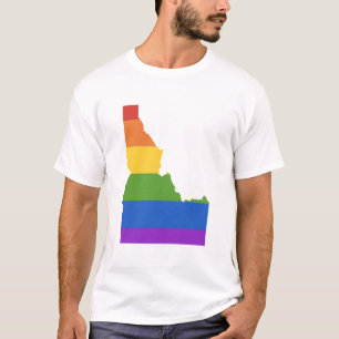 T-shirt Carte gay des États-Unis État de l'Idaho