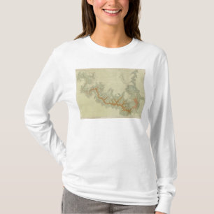T-shirt Carte géologique composée de plateau de Kaibab