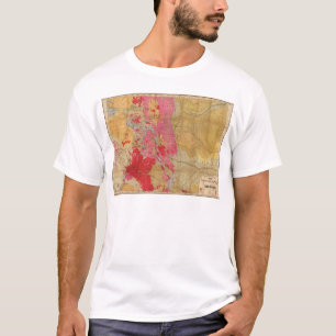 T-shirt Carte géologique de McNally de couche-point la