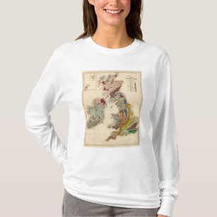 T-shirt Carte géologique, îles britanniques