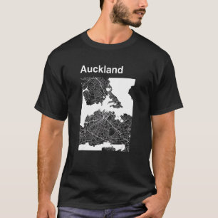 T-shirt Carte graphique de la ville classique d'Auckland e