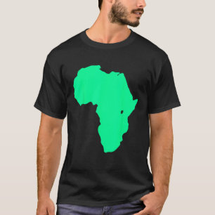 T-shirt Carte graphique du continent africain Silhouette B