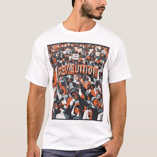 T-shirt Carte graphique "Révolution" (Devant)