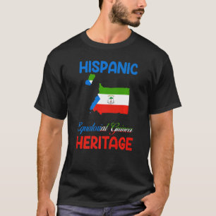 T-shirt Carte Guinée équatoriale Drapeau Hispanique Patrim