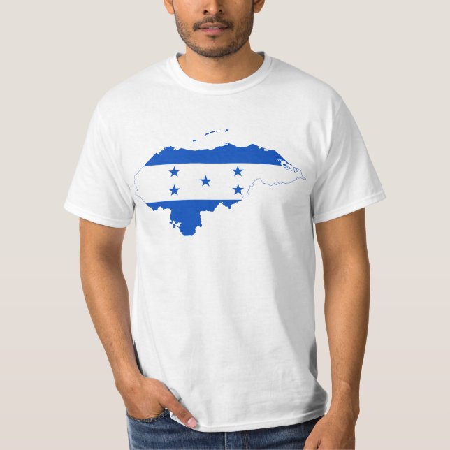 T-shirt Carte HN de drapeau du Honduras (Devant)