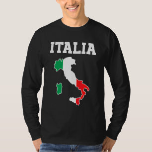 T-shirt Carte Italie Italia Drapeau italien
