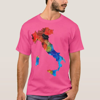 T-shirt Carte italienne d'Italie par Sharon Cummings drôle
