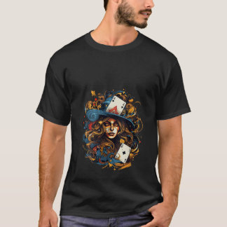 T-shirt carte jouant Carte gothique Jeux Game Night Idea C