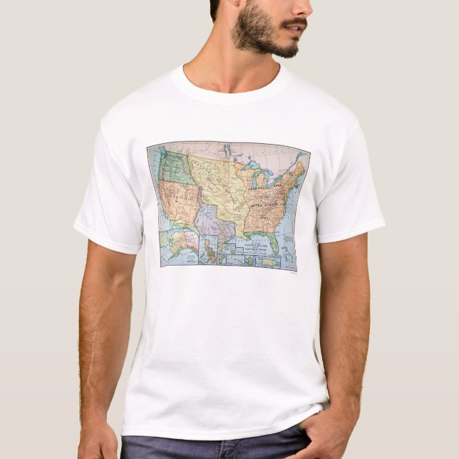 T-shirt Carte : Les USA Expansion, 1905 (Devant)