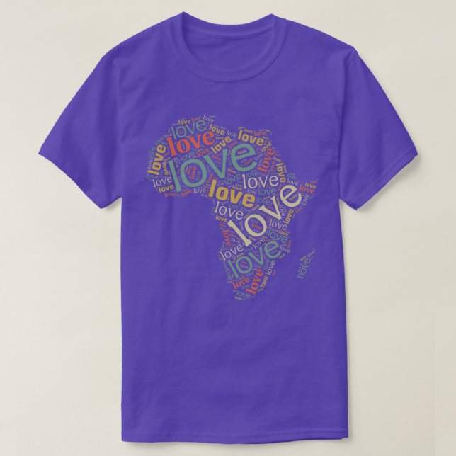 T-shirt Carte Love Africa (Design devant)