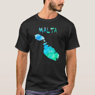 T-shirt Carte Malte Isolée Colorée En Aquarelle Colorée