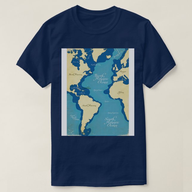 T-shirt Carte marine vintage (Design devant)