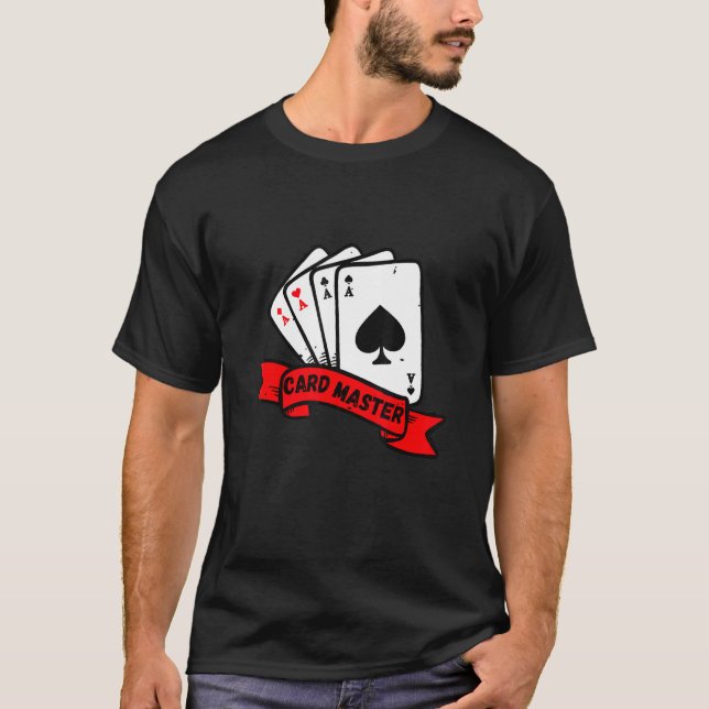 T-shirt Carte Master - Jouer Cartes Poker Rummy Blackjack (Devant)