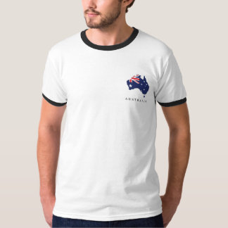 T-shirt Carte minimaliste patriotique de l'Australie bleu