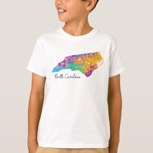 T-shirt Carte moderne de la Caroline du Nord
