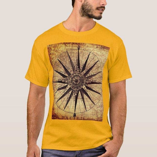 T-shirt Carte mondiale de l'âge de découverte des navires  (Devant)