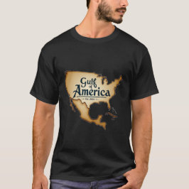 T-shirt carte montre le golfe d'Amérique