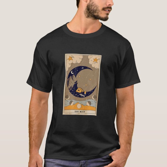 T-shirt Carte Moon Tarot, Audacity Skeleton Tarot Card (Devant)