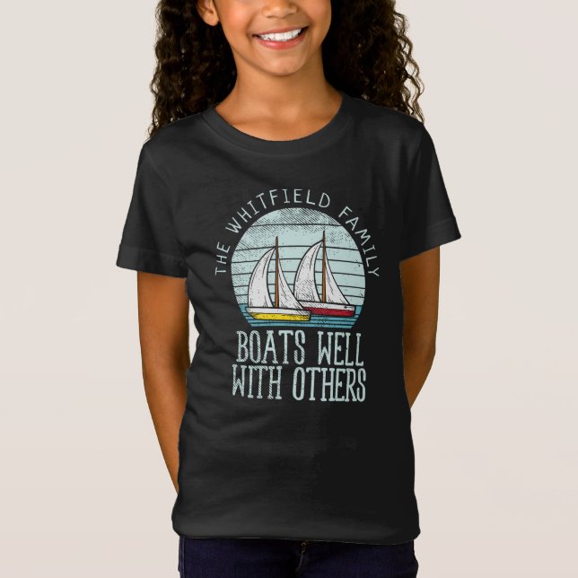 T-Shirt Carte Nautique Personnalisée Famille Aventure de v (Devant)