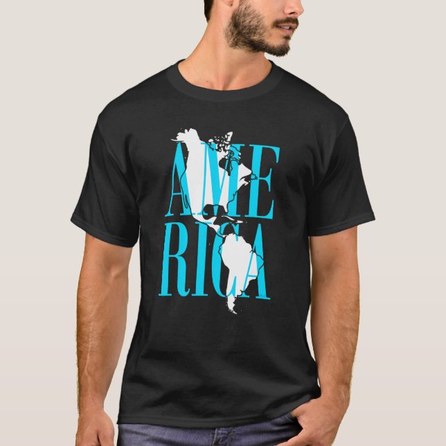 T-shirt Carte Nord-Centre Et Amérique Du Sud C'Est América (Devant)