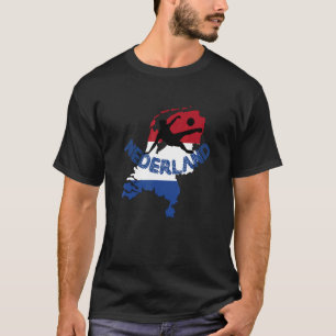 T-shirt Carte Pays-Bas Nederland Drapeau Football Scisso