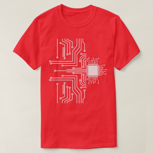 T-shirt Carte PCB Traces Informaticien Programmeur (Design devant)