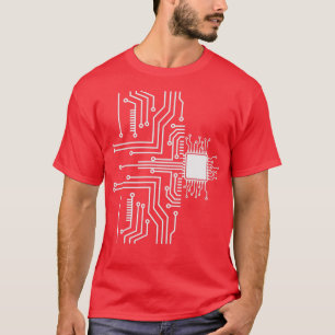 T-shirt Carte PCB Traces Informaticien Programmeur