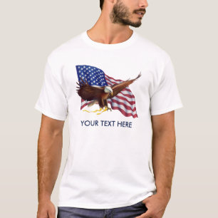 T-SHIRT CARTE PERSONNALISÉE DU DRAPEAU AMÉRICAIN