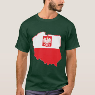 T-shirt Carte Pologne En Polonais