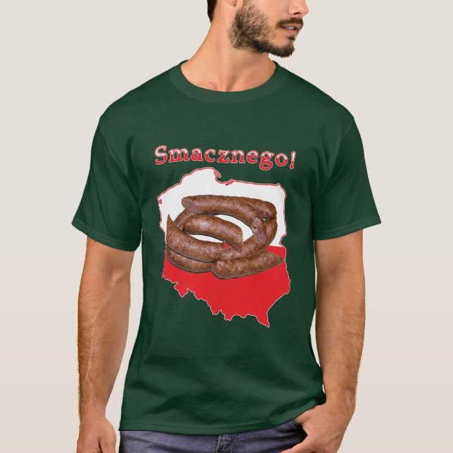 T-shirt Carte polonaise de Kielbasa Smacznego (Devant)