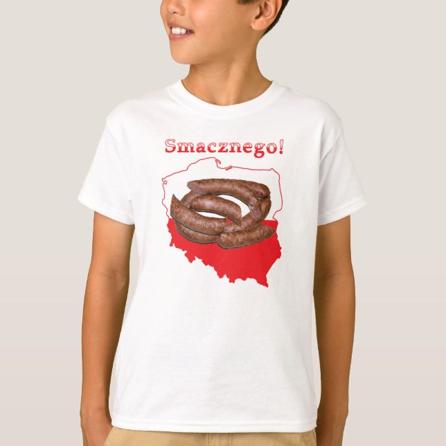 T-shirt Carte polonaise de Kielbasa Smacznego (Devant)