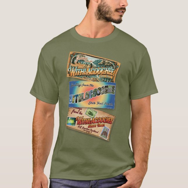T-shirt Carte postale officielle du sentier d'État du Retr (Devant)