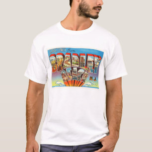 T-shirt Carte postale vintage du New Jersey NJ de plage de
