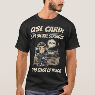 T-shirt Carte QSL : Opérateur radio de jambon de résistanc
