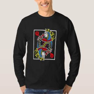 T-shirt Carte Queen King Bluff Jouer Classement Carte Gam
